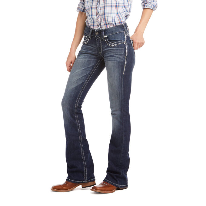 Ariat Ladies REAL Mid Rise Jeans - Entwined Marine - Image 2