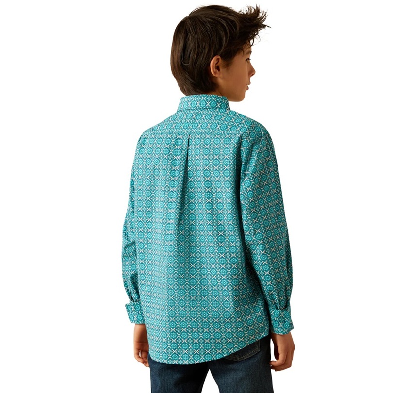 Ariat Boys Jordy Shirt - Blue - Image 2