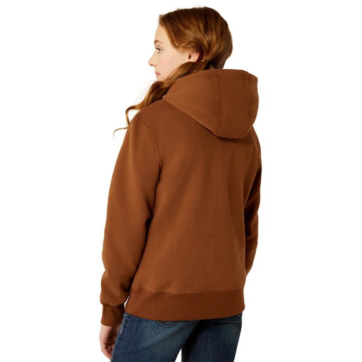 Ariat Girls Ranch Collection Hoodie - Soft Silt - Image 2