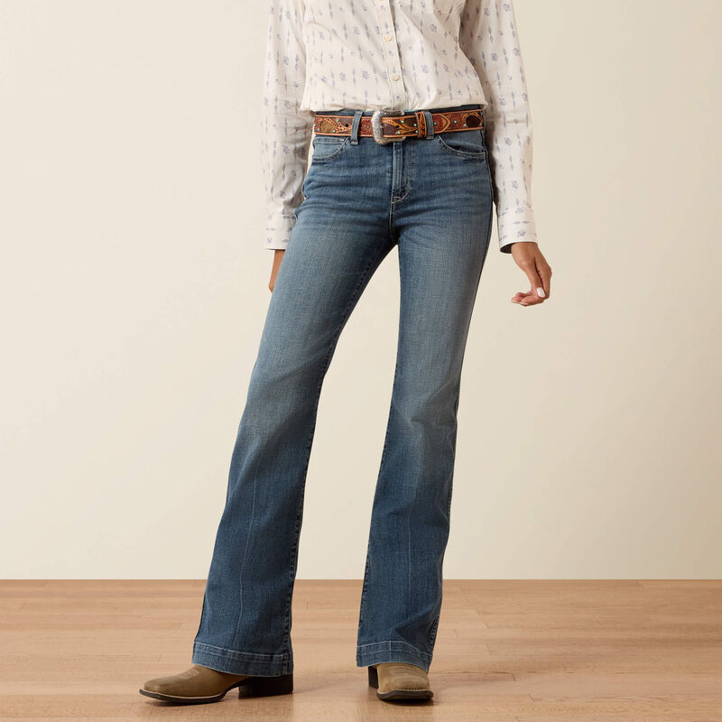 Ariat Ladies High Rise Slim Trouser Jean - Vera Greyson - Image 3