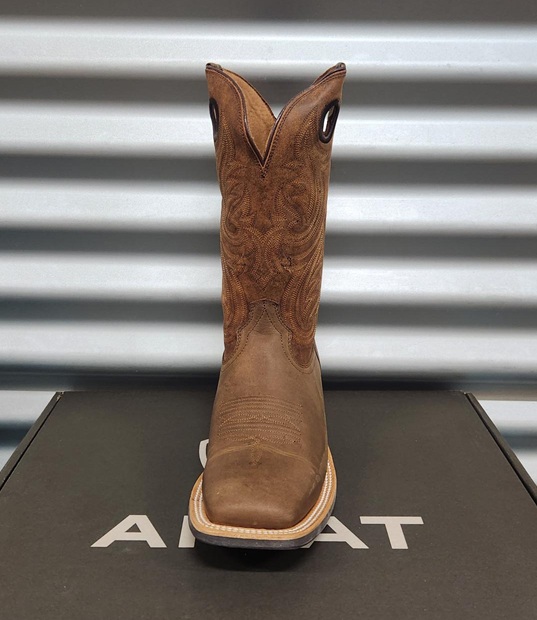 Ariat Mens Highland Toughstock Boot - Distressed Brown/Tack Room Brown - Image 3
