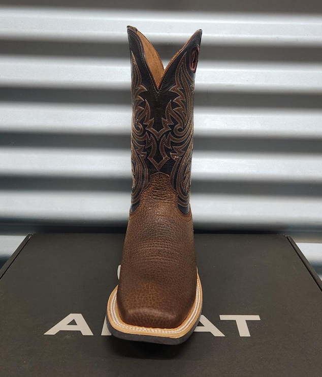 Ariat Mens Highland Toughstock Boot - Brown Oiled Rowdy/Timber Olive - Image 3