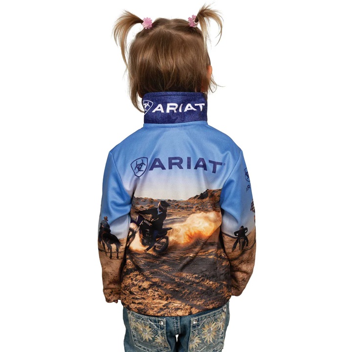 Ariat Kids Fishing Shirt - Lets Ride - Image 2