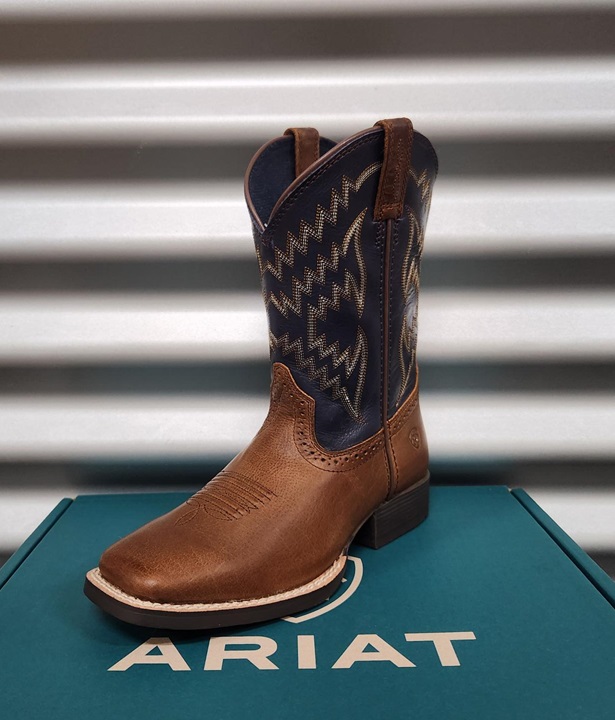 Ariat Kids Tycoon Boots - Brazen Brown/Arizona Sky - Image 2