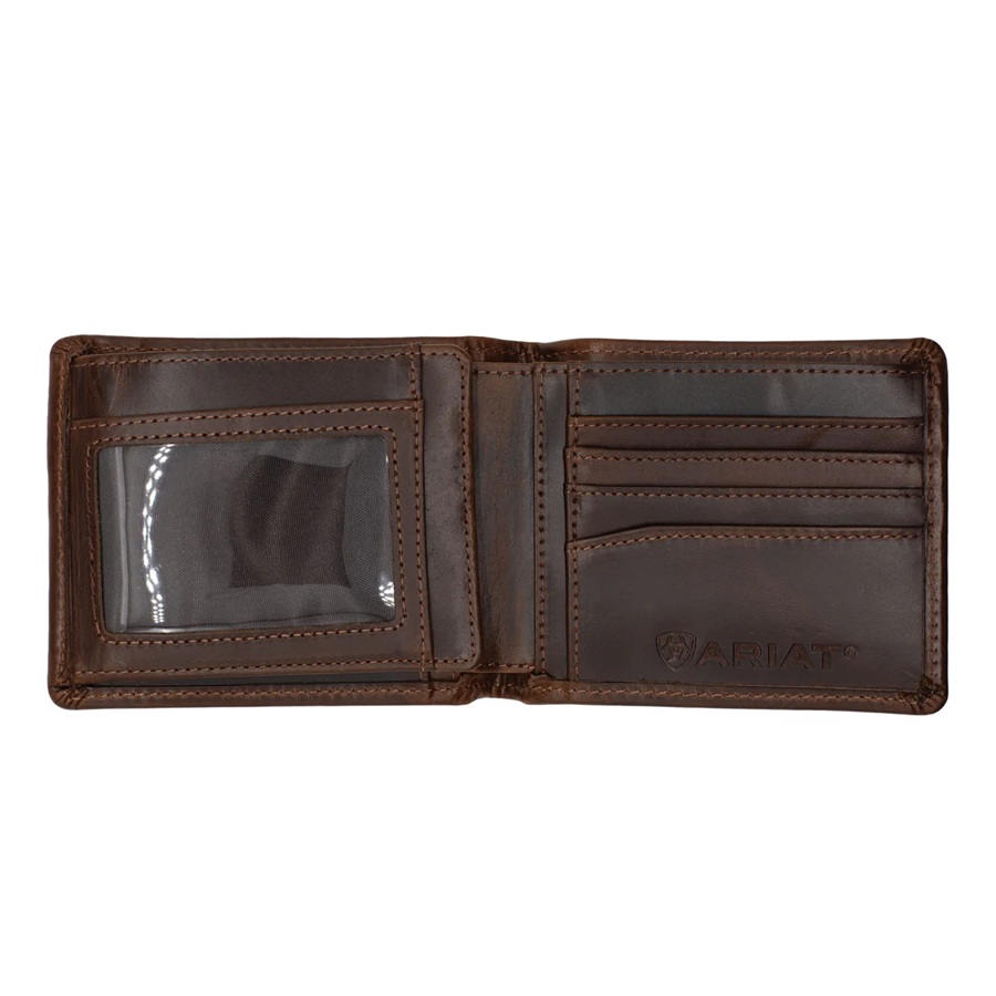 Ariat Mens Bifold Wallet - Rich Brown - Image 2