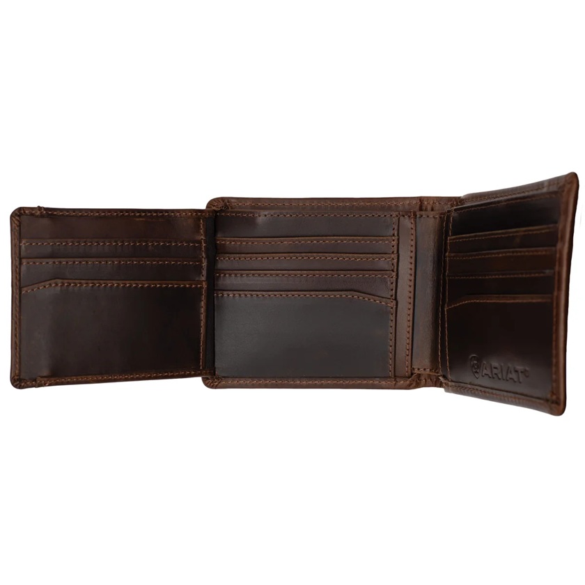 Ariat Mens Bifold Wallet - Rich Brown - Image 3