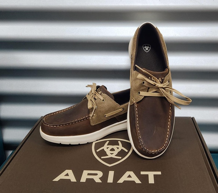 Ariat Mens Hilo Shore Shoe - Distressed Brown - Image 2
