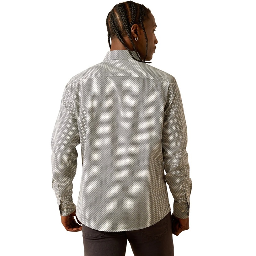 Ariat Mens Meyer Modern Fit Shirt - White - Image 2