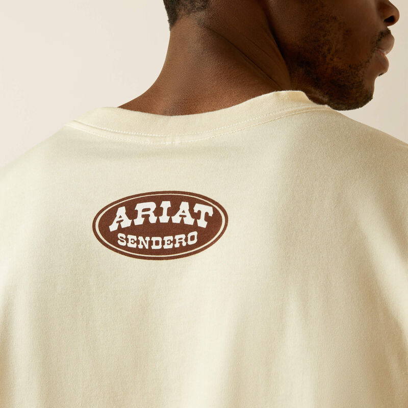Ariat Mens Sendero Tee - Slow Horses - Sandshell - Image 2