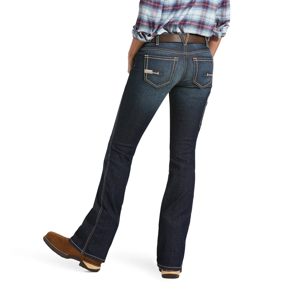 Ariat Ladies Rebar Mid Rise Durastretch Jeans - Riviter Hallow - Image 2