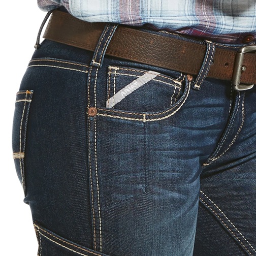 Ariat Ladies Rebar Mid Rise Durastretch Jeans - Riviter Hallow - Image 3