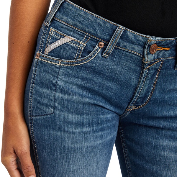 Ariat Ladies Rebar Perfect Rise Boot Cut Work Flex Jeans - Riveter Malibu - Image 4
