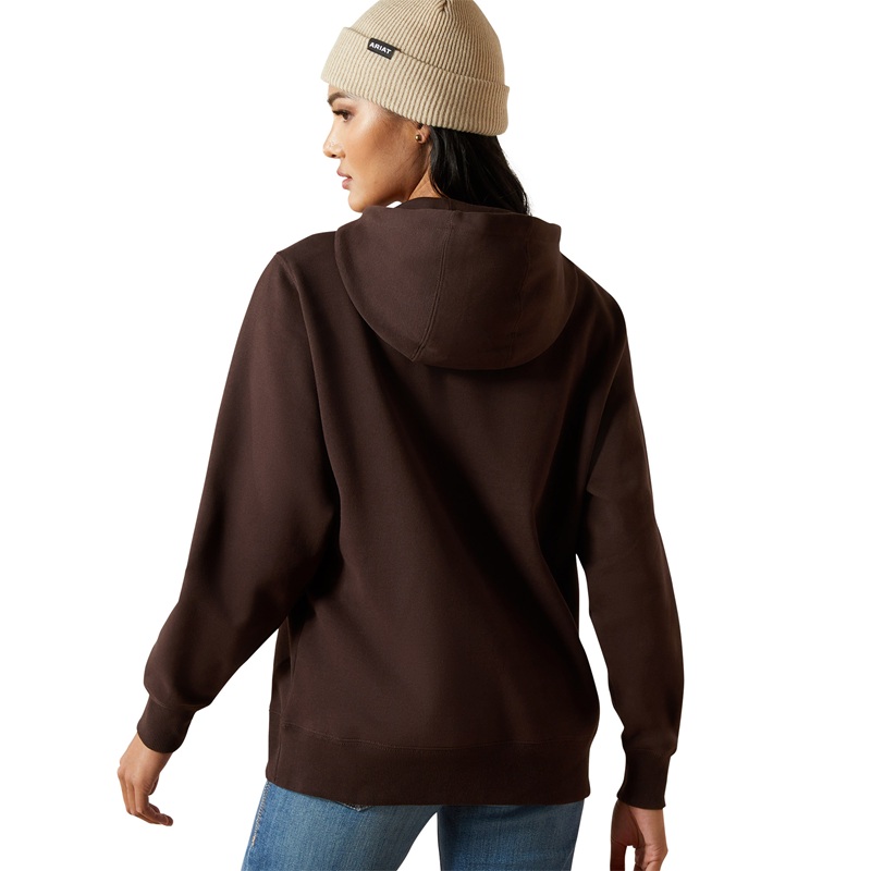 Ariat Ladies Stitch Hoodie - Mole - Image 2