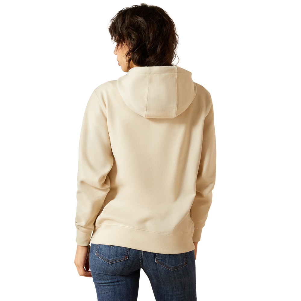Ariat Ladies Stitch Hoodie - Oyster Gray - Image 2
