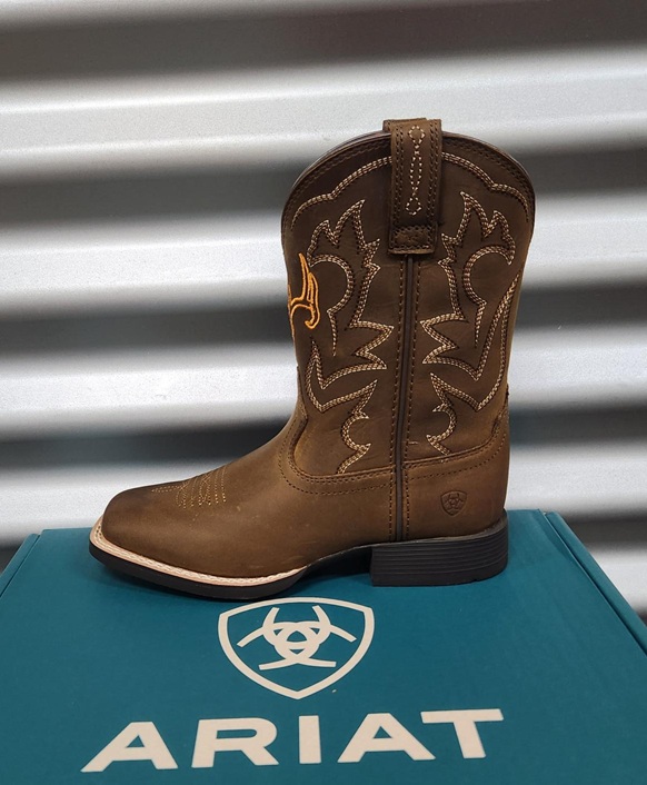 Ariat Youths Deer Ridge Boots - Distressed Brown - Image 2