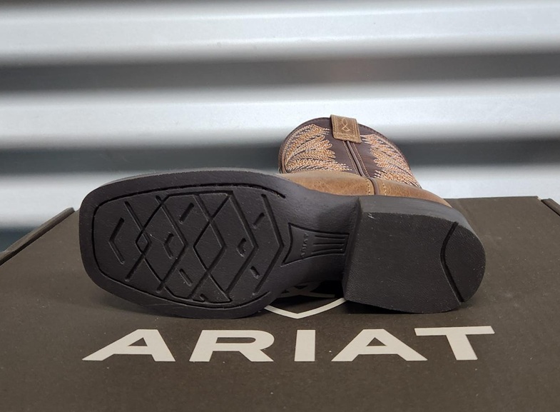 Ariat Youths Ruidoso Boots - Pearl/Chocolate Brown - Image 4