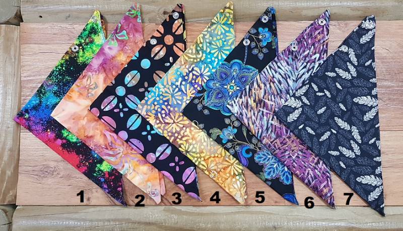 Neck Scarves - Blacks/Multi