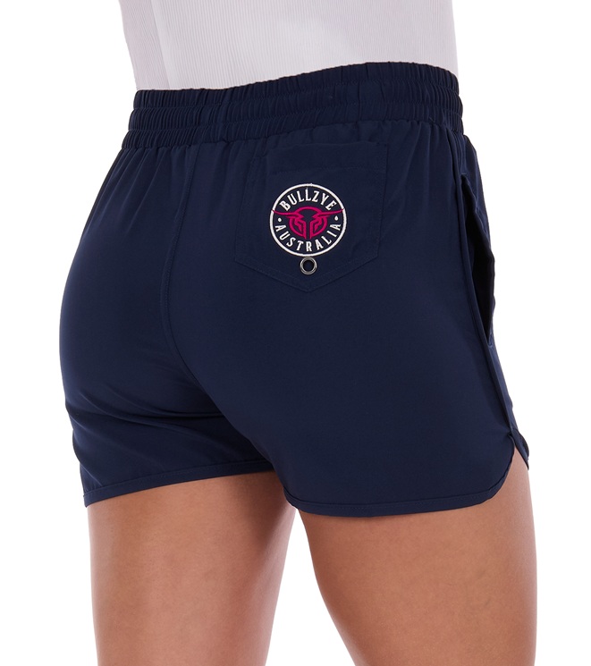 Bullzye Ladies Addie Sports Short - Navy/Hot Pink - Image 3
