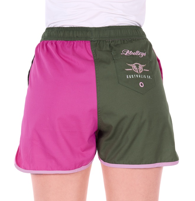 Bullzye Ladies Cody Short - Hot Pink/Sage - Image 3