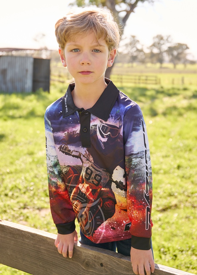 Bullzye Kids Eben Fishing Shirt