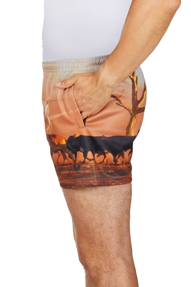 Bullzye Mens Helicopter Footy Short - Image 3