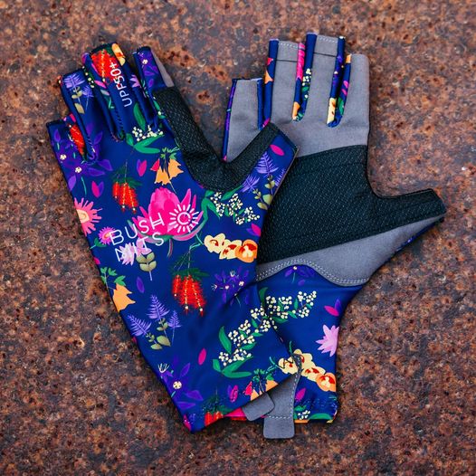 Bush Mits UPF50+ Sun Protection Gloves - Bush Flowers - Image 2