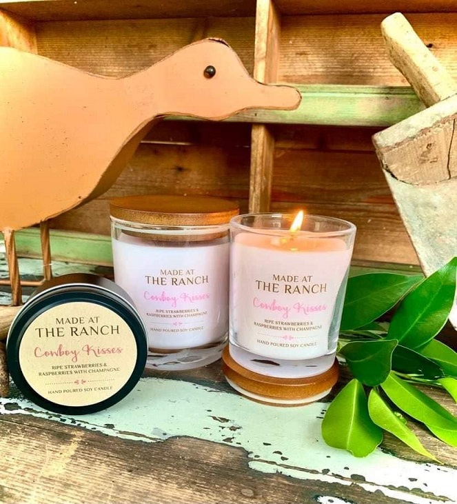 Made At The Ranch Candle - Cowboy Kisses