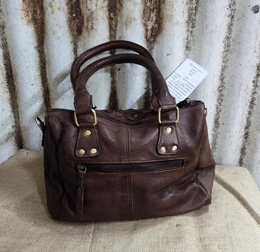 Design Edge Washed Leather Boston Bag - Glasson - Image 3