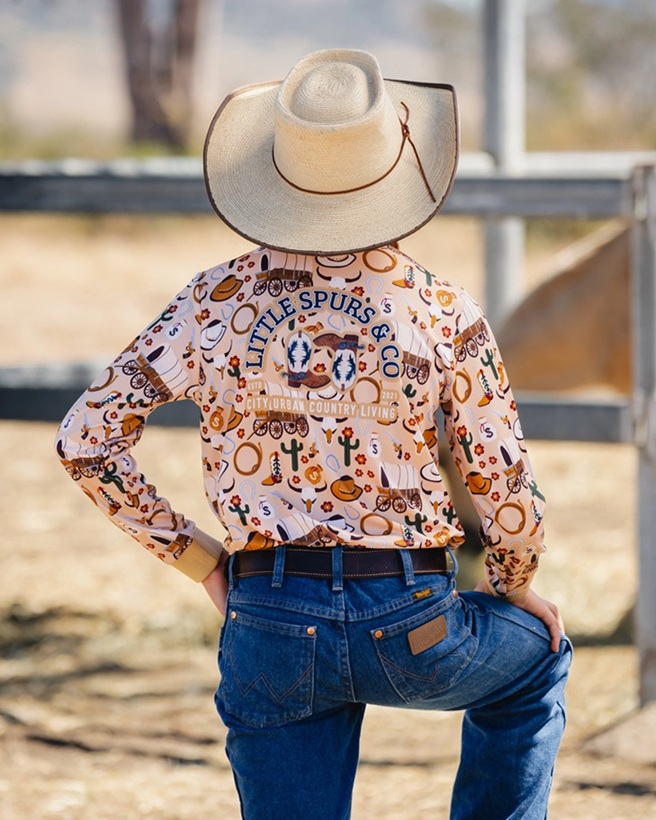 Little Spurs Kids Fishing Shirt - Cowboy - Image 2