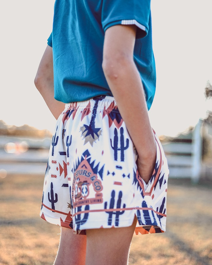 Little Spurs Kids Footy Shorts - Aztec - Image 2