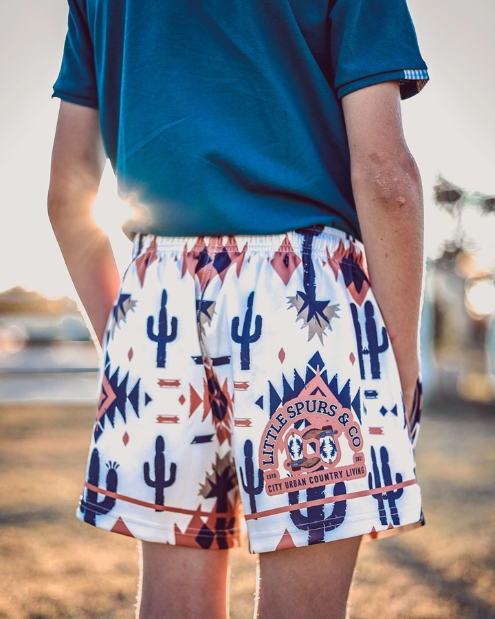 Little Spurs Kids Footy Shorts - Aztec - Image 3