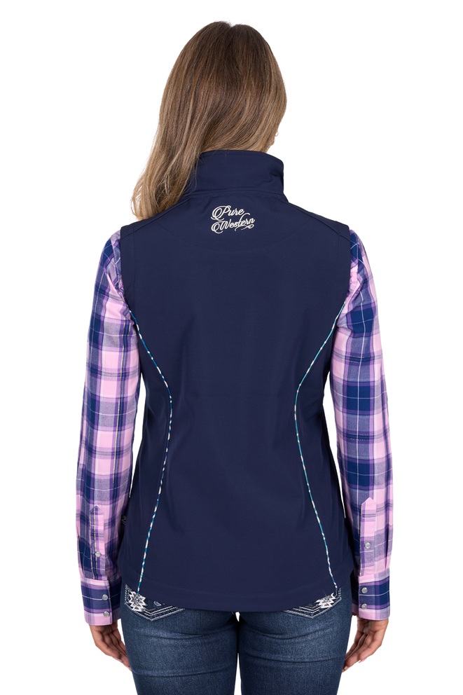 Pure Western Ladies Corine Softshell Vest - Image 3