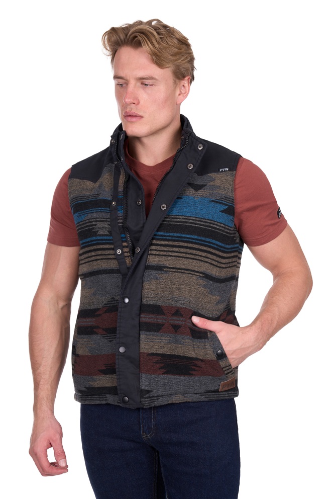 Pure Western Mens Trevor Reversible Vest - Image 3