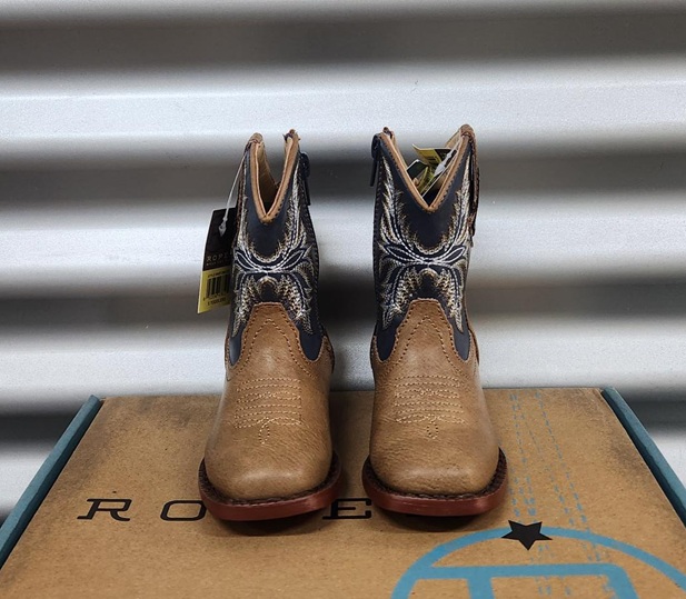 Roper Tots Billie Boots - Brown/Blue - Image 2