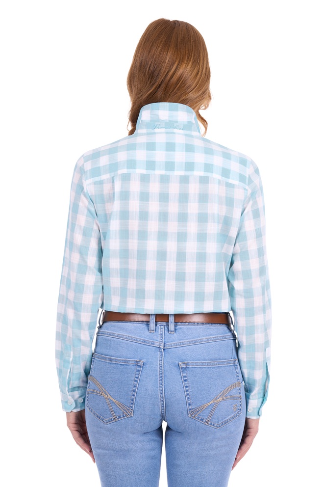 Thomas Cook Ladies Eliza Shirt - Pastel Turquoise/White - Image 2