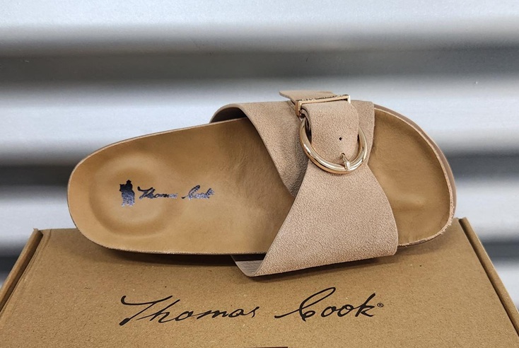 Thomas Cook Ladies Bronte Buckle Sandal - Taupe - Image 3
