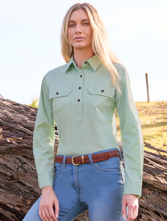 Thomas Cook Ladies Light Stretch Drill Shirt - Mint