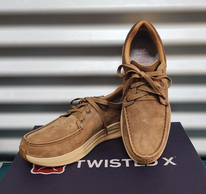Twisted X Mens Feather X Lace Up Moc - Camel - Image 2