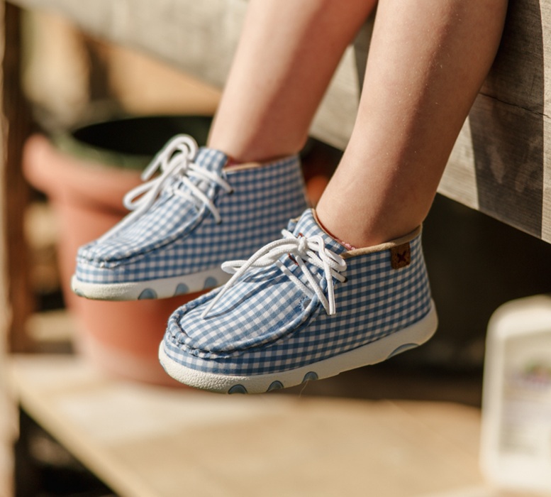 Twisted X Infants Mocs - Blue/White - Image 2