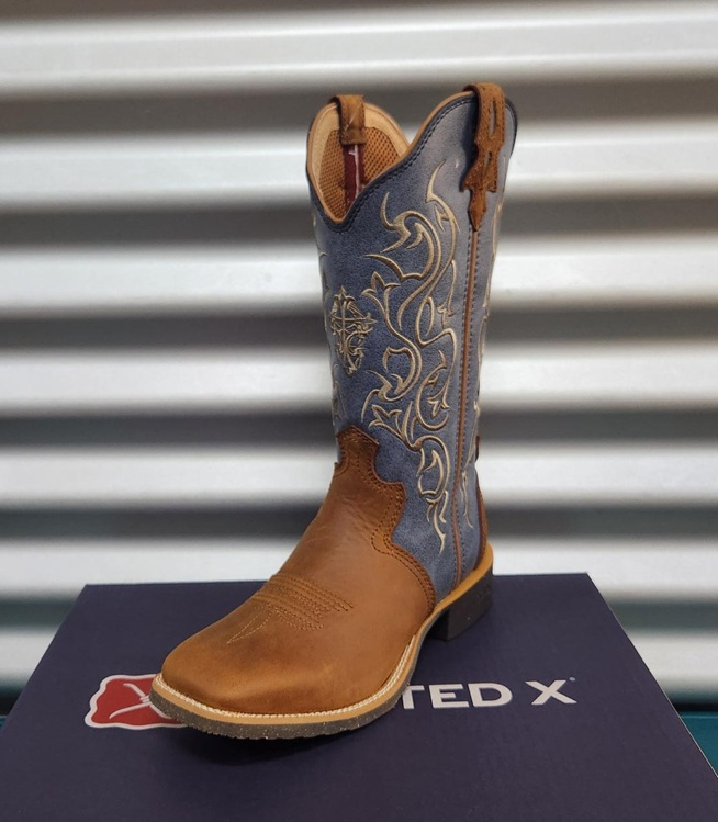 Twisted X Ladies Tech X2 Boots - Russet Brown/Blue Silver - Image 2