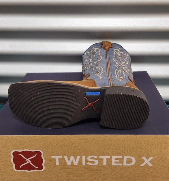 Twisted X Ladies Tech X2 Boots - Russet Brown/Blue Silver - Image 3