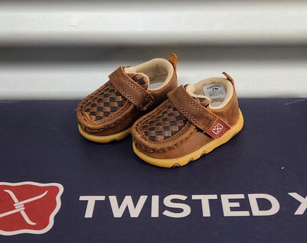 Twisted X Infants Mocs - Black/Tan Weave - Image 2