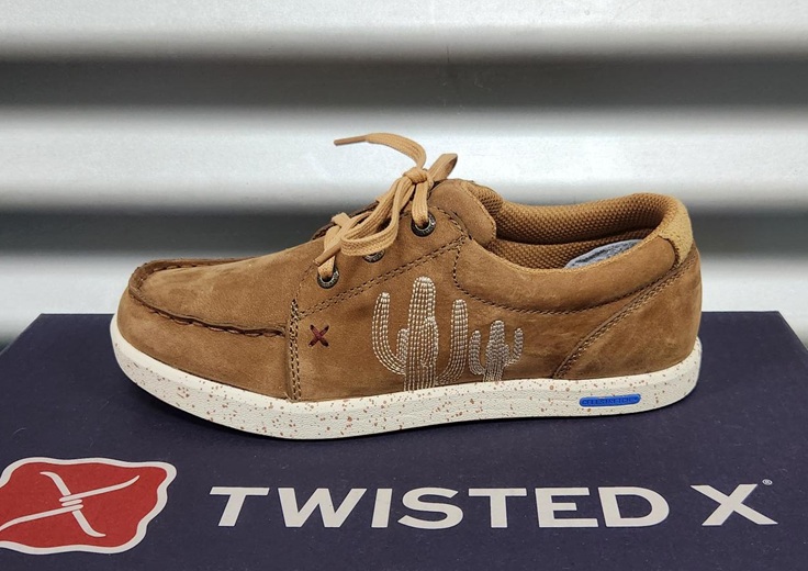 Twisted X Ladies Ultralite X Cell Stretch Lace Up Moc - Cactus - Image 4