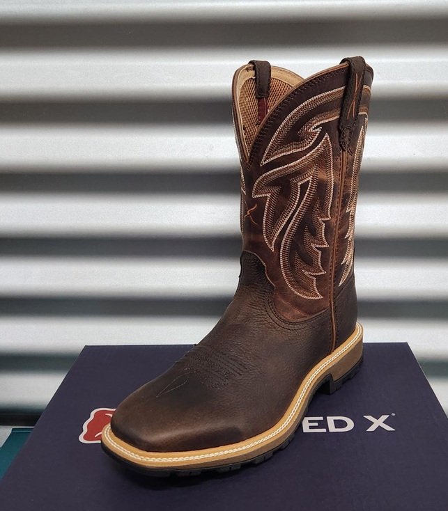 Twisted X Mens Ultralite Work Boot - Chocolate/Burnt Brown - Image 2