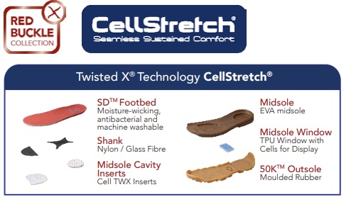 Twisted X Ladies Cell Stretch Slip On Mocs - Bronze Leaf - Image 2
