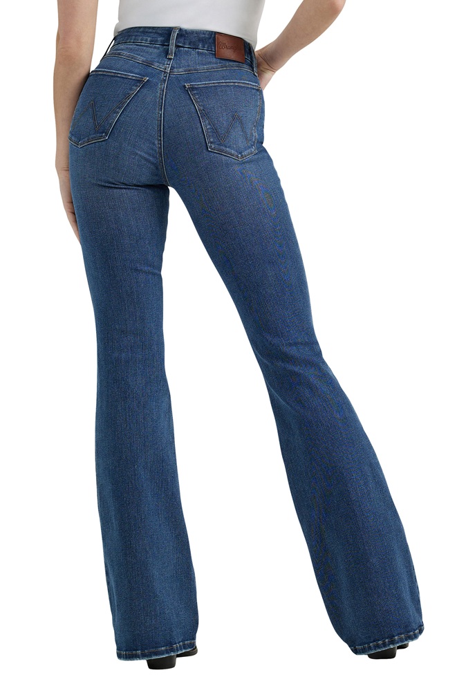 Wrangler Ladies Bespoke Jeans - Hi Rise Flare - Lily - Image 3