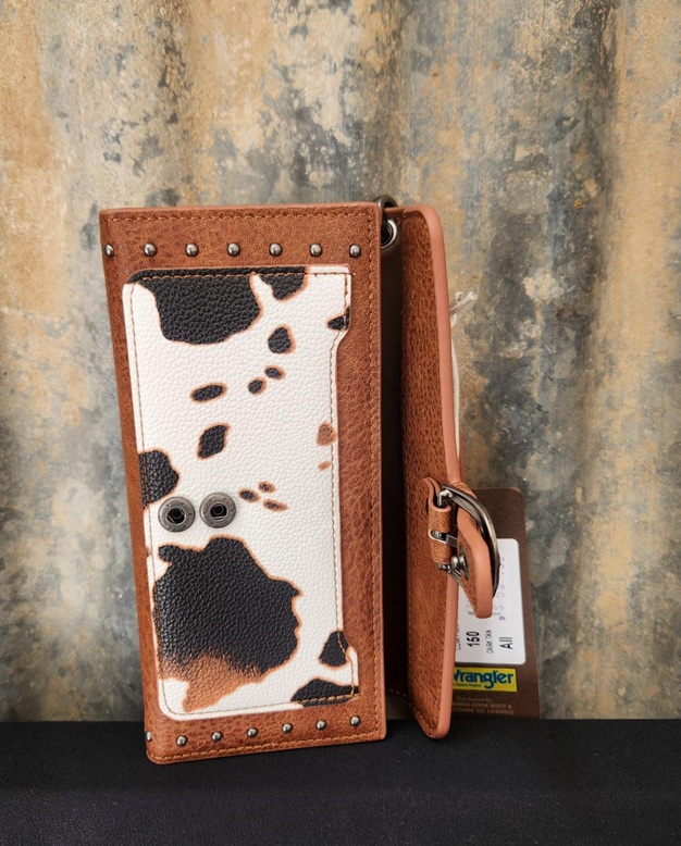 Wrangler Cow Print Wallet - Dark Tan - Image 3