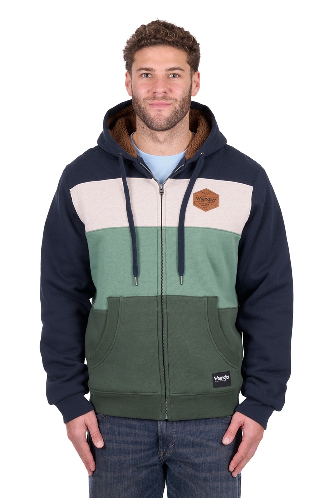 Wrangler Mens Dwayne Zip Up Hoodie - Image 2