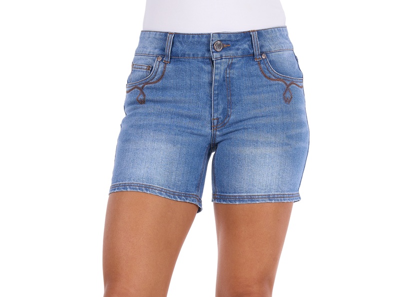 Wrangler Ladies Gigi Mid Rise Denim Shorts - Image 3