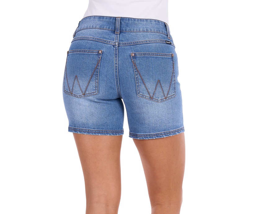 Wrangler Ladies Gigi Mid Rise Denim Shorts - Image 4